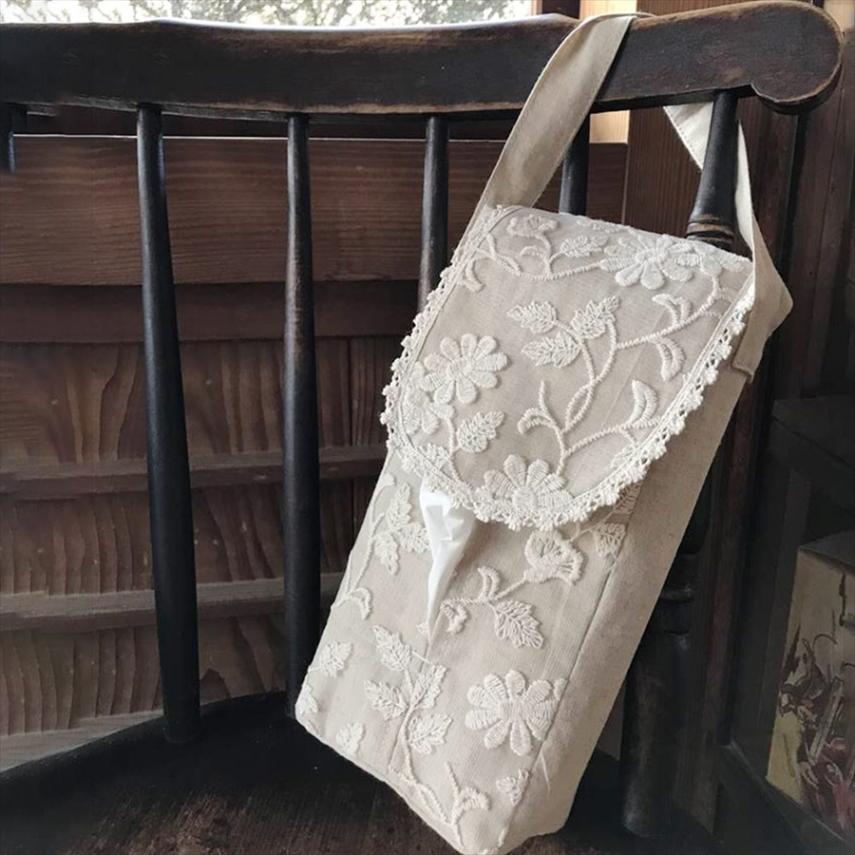 ハングティッシュボックスカバー Cotton Flower interior 吊り下げカバー