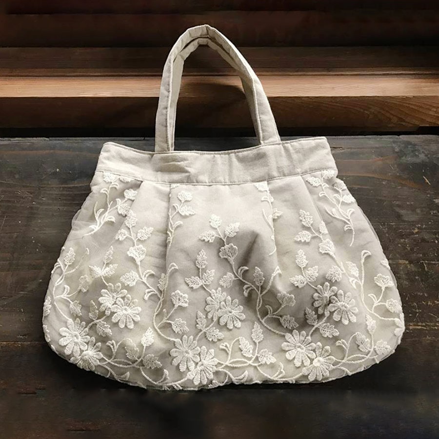 Cotton Flower ラウンドバッグ 32x47cm