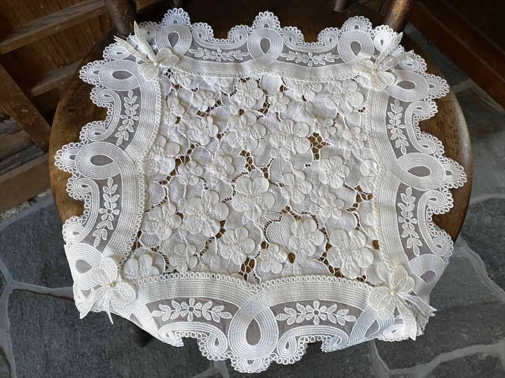 floral ribbon テーブルセンター 40x40cm