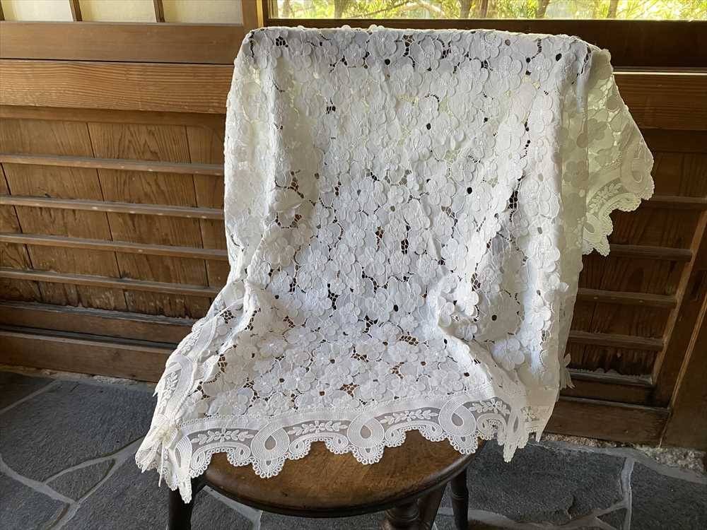 floral ribbon テーブルクロス スクエア