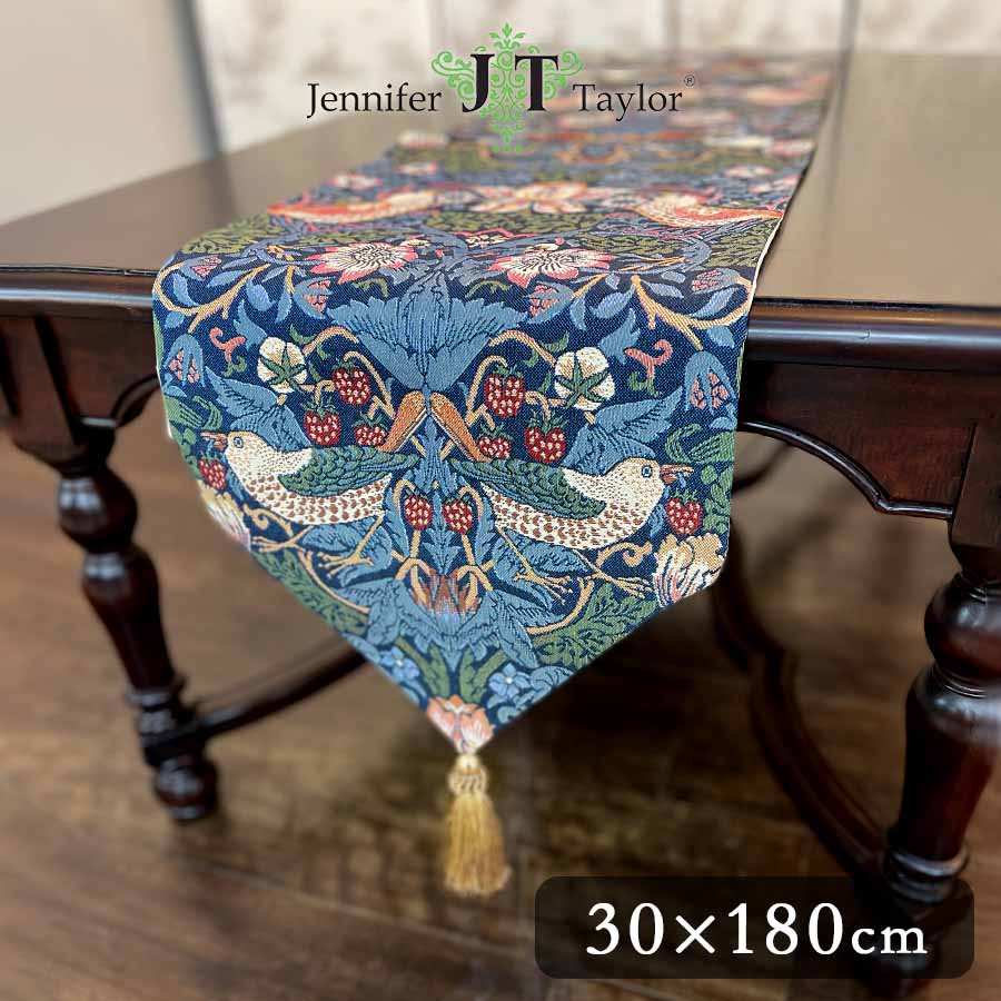 ジェニファーテイラー テーブルランナー 180cm いちご泥棒 Strawberry Thief Jennifer Taylor 33102TR