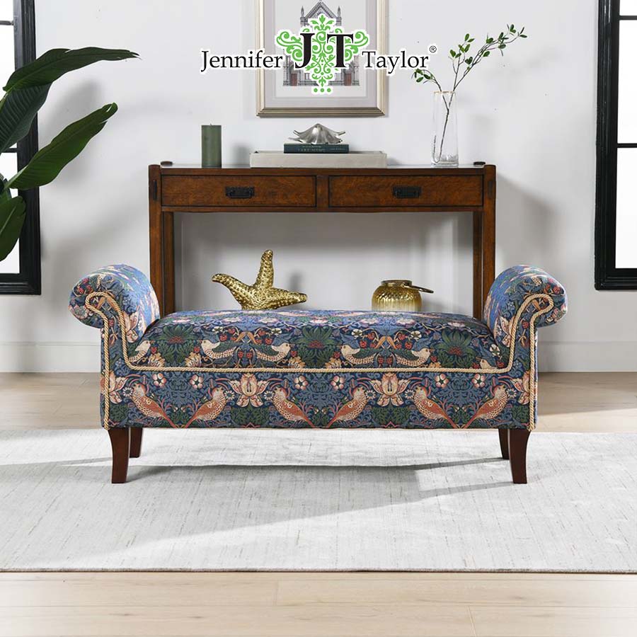 ジェニファーテイラー ロールアームベンチ Strawberry Thieif いちご泥棒 Jennifer Taylor 33031RB-VI02