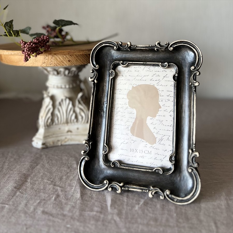 クラシック フレンチ 写真立て ブラック