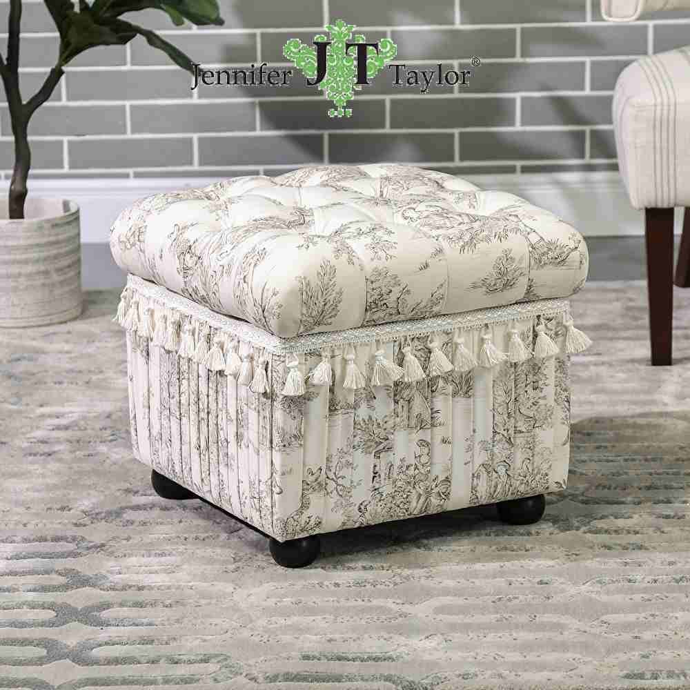 ジェニファーテイラー 収納スツール Toile de Jouy トワルドジュイ Jennifer Taylor 33139ST