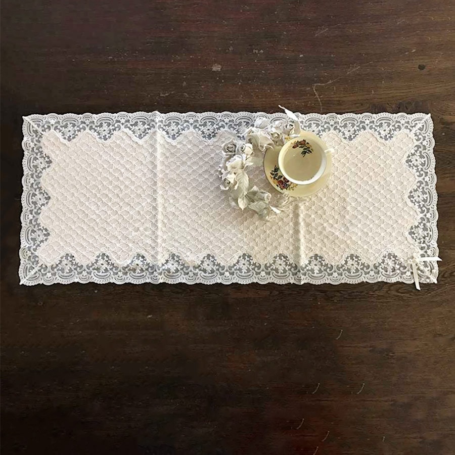 elegant pearl テーブルセンター 30x70cm