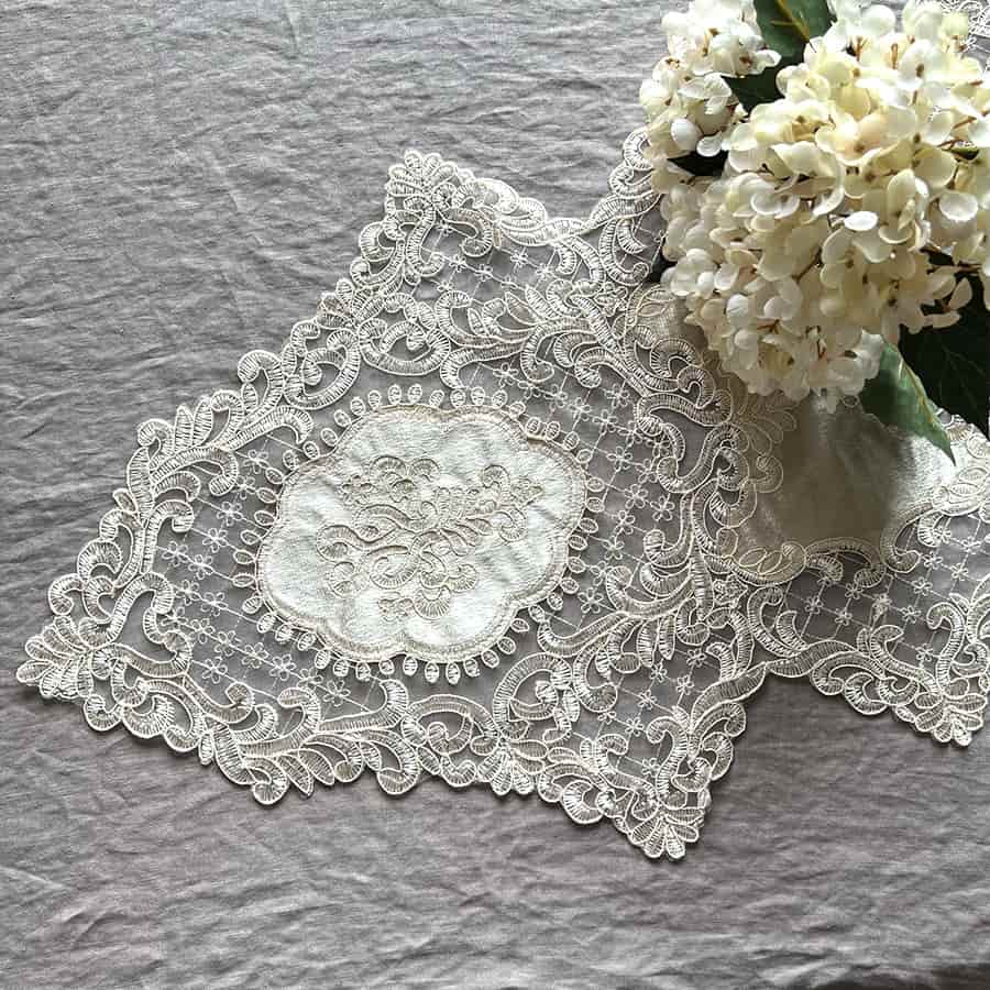 フレンチ レース テーブルセンター 38x83cm