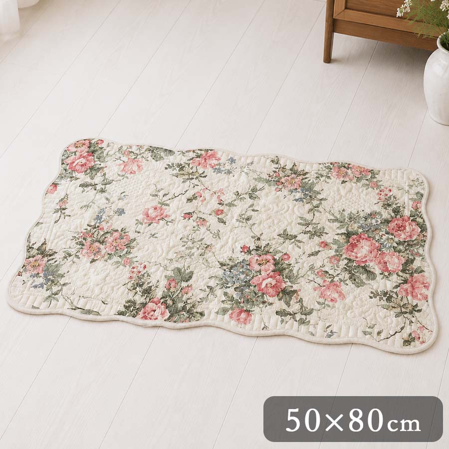 champs de fleurs ローズキルト マット 50x80cm