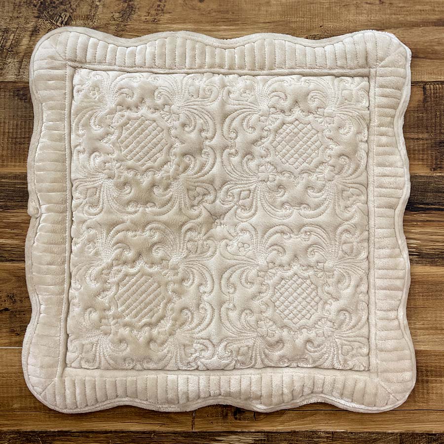 classic flannel シートクッション 48x48cm リバーシブル ベージュ