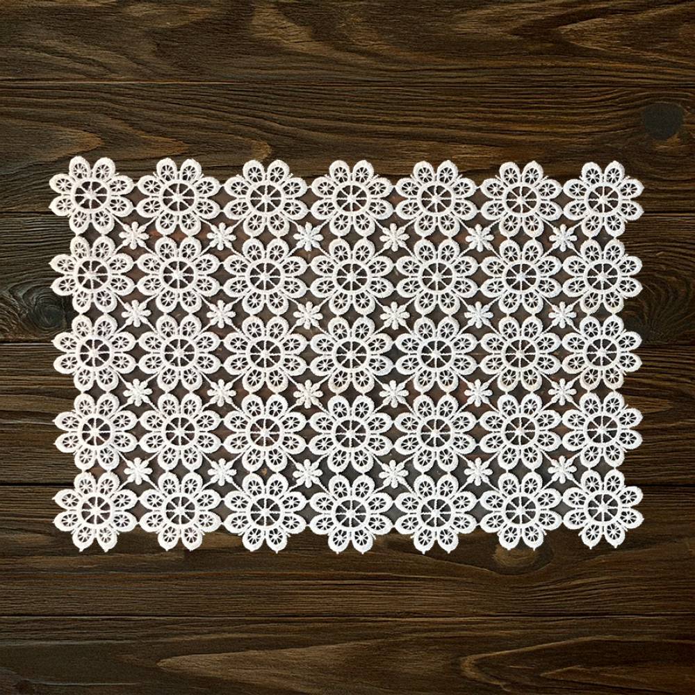 all lace テーブルセンター 25x34cm ホワイト
