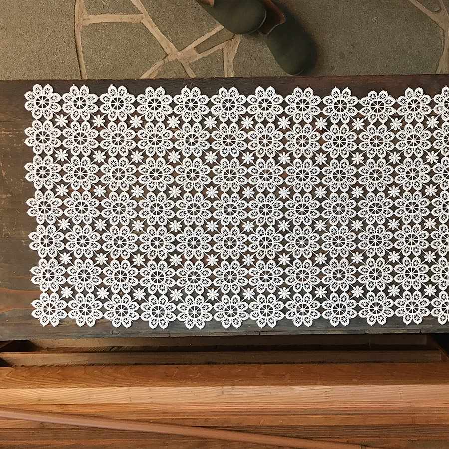 all lace テーブルセンター 45x135cm ホワイト
