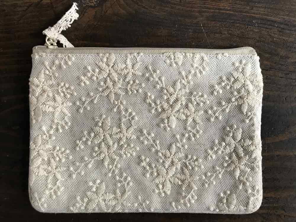 cotton flora フラットポーチS 12x18cm