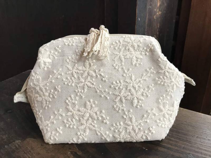 cotton flora ボックスポーチ