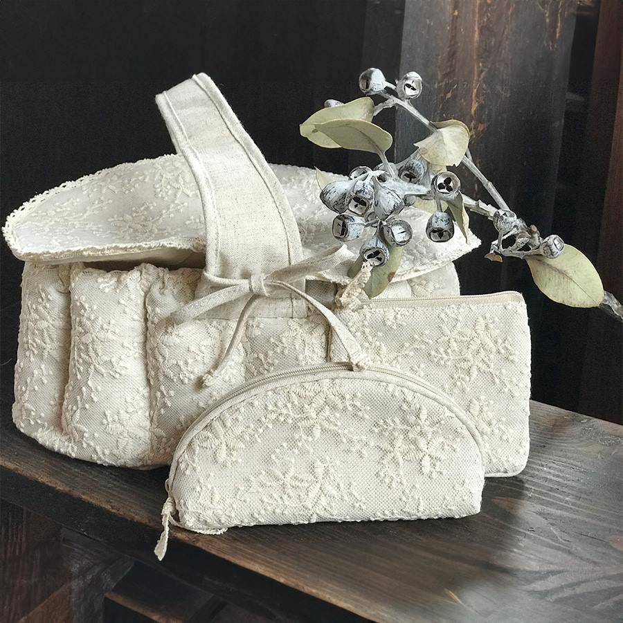 cotton flora マスクケース 21x13cm