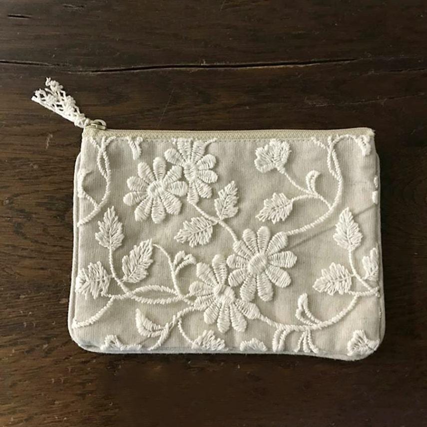 Cotton Flower フラットポーチS 12x18cm