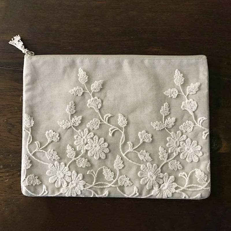 Cotton Flower フラットポーチL 22x30cm