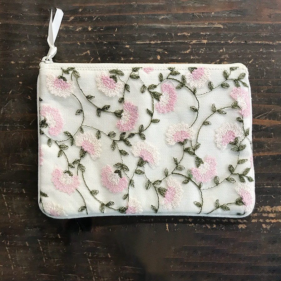 murmures des fleurs フラットポーチ S 12x18cm