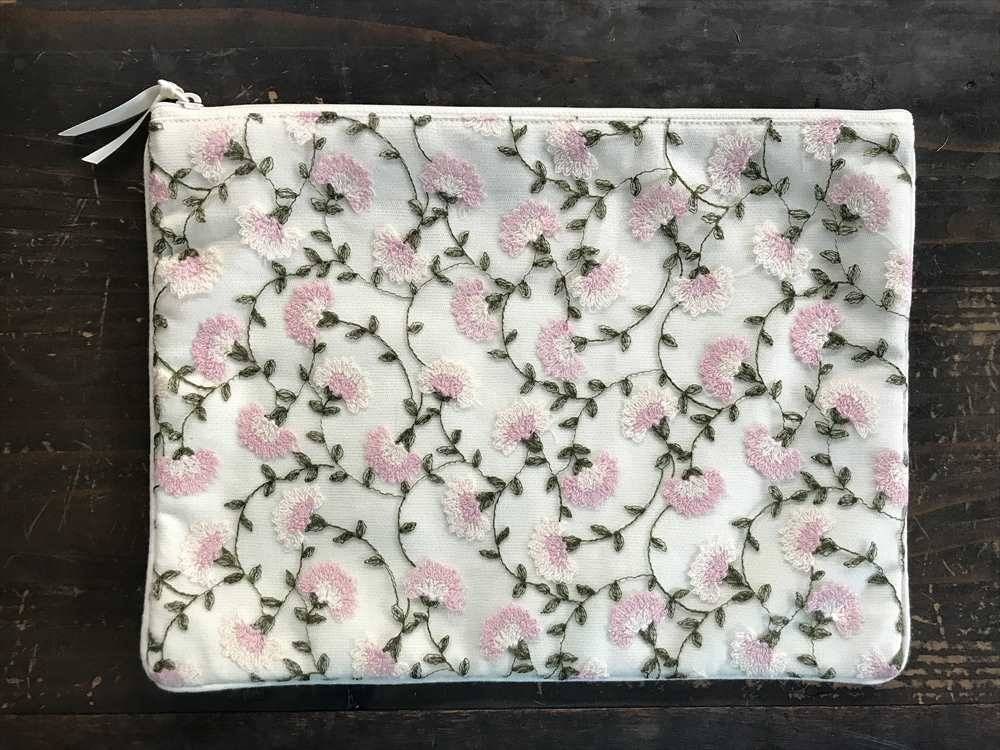 murmures des fleurs フラットポーチ L 22x30cm