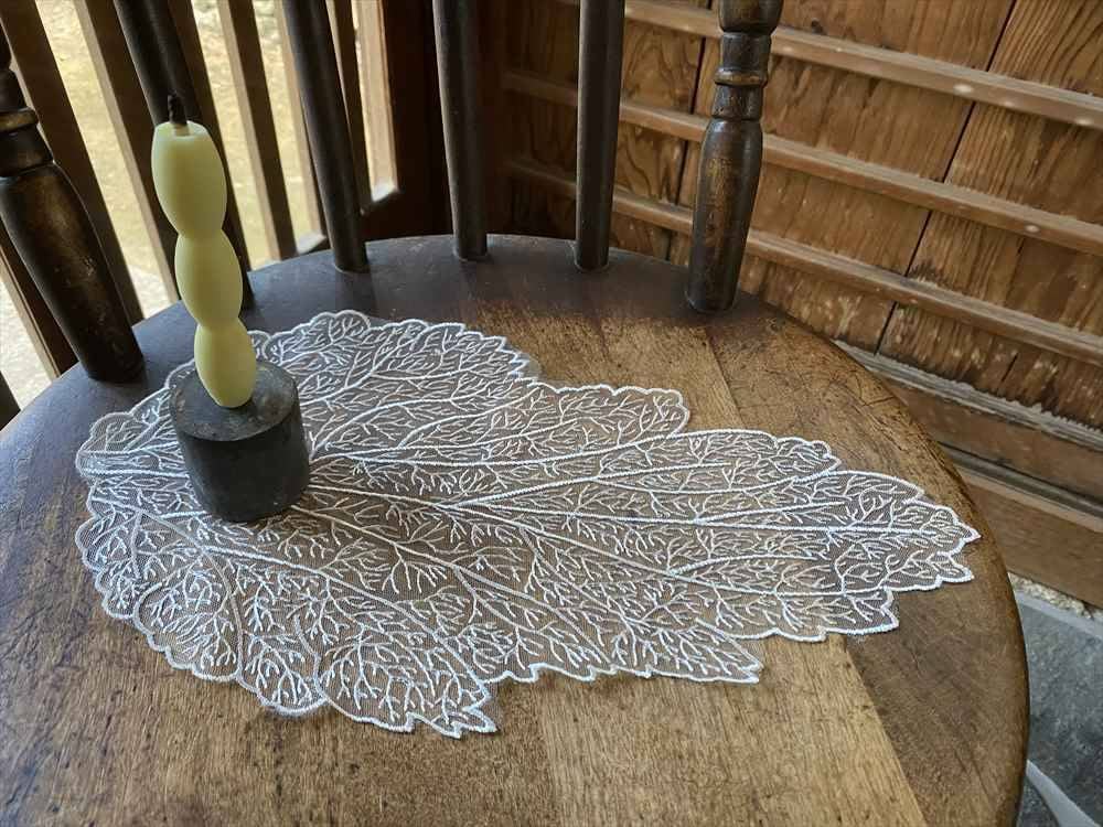 ホワイトテーブルセンター 40x70cm