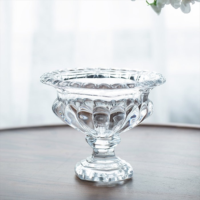 3サイズ展開 モダン ガラス花瓶 【中】 花器 フラワーベース シャビーシック  ロココ アンティーク調 ヴィクトリアン 花のある暮らし