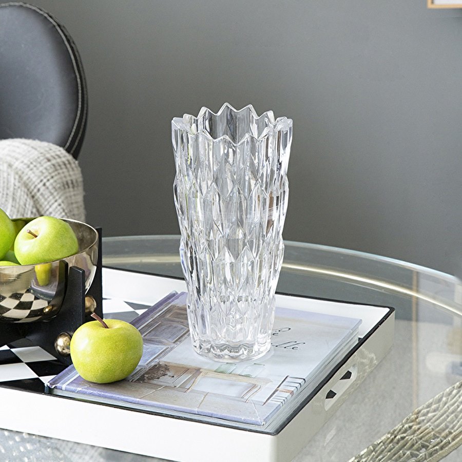 フラワーベース 花器 花瓶 花びん ガラス 深め インテリア エレガント 店舗 おしゃれ かわいい ロココ アンティーク調 ヴィクトリアン