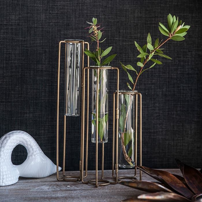 モダン ガラス花瓶 ビーカーベース