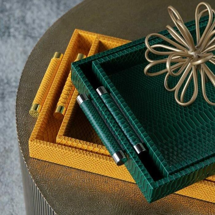 【半額セール】モダン トレイ 2セット オレンジ