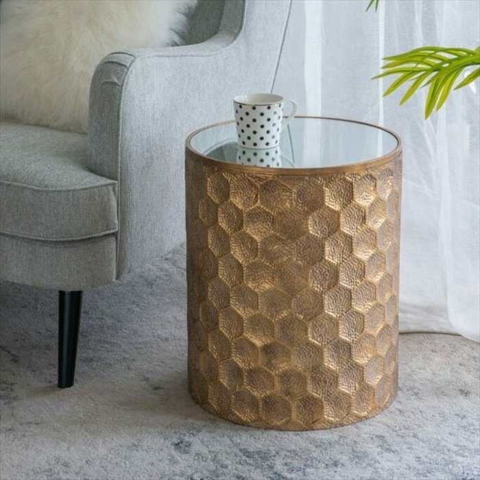 モダン サイドテーブル ドラム