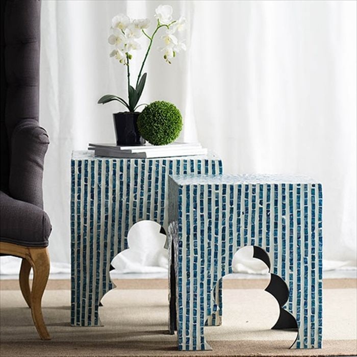 クラシックモダン スツール サイドテーブル L Sサイズ 2個セット