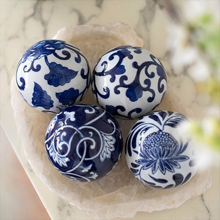 シノワズリ クラシックモダン 陶磁器ボール 4個セット