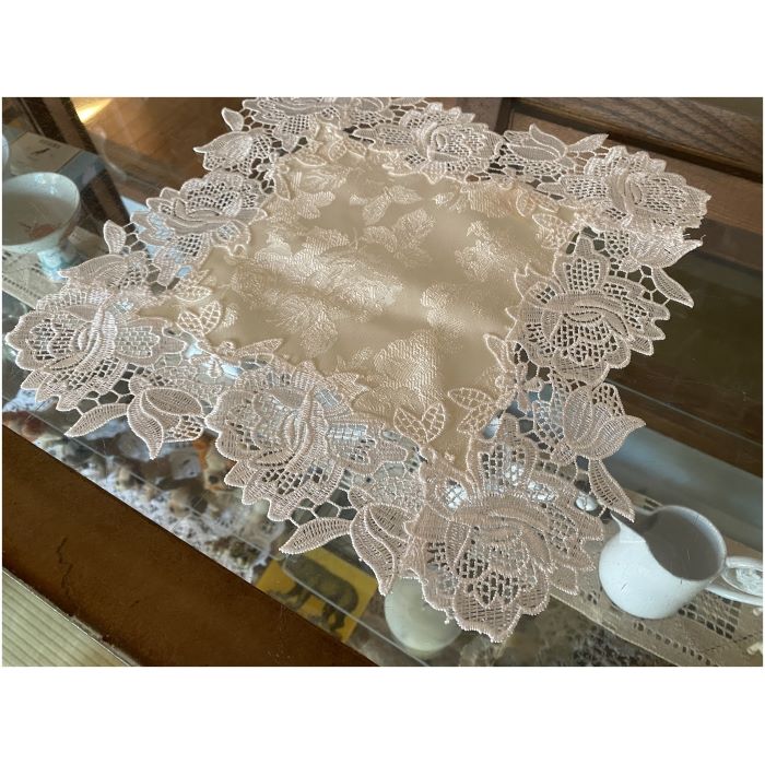 polish old rose ドイリー 30x30cm