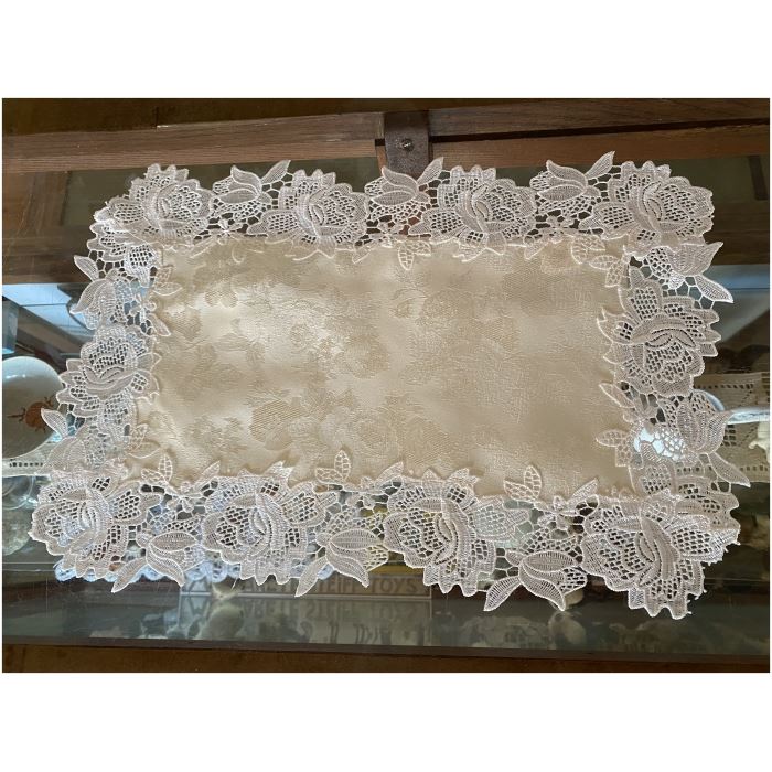 polish old rose テーブルセンター 30x45cm