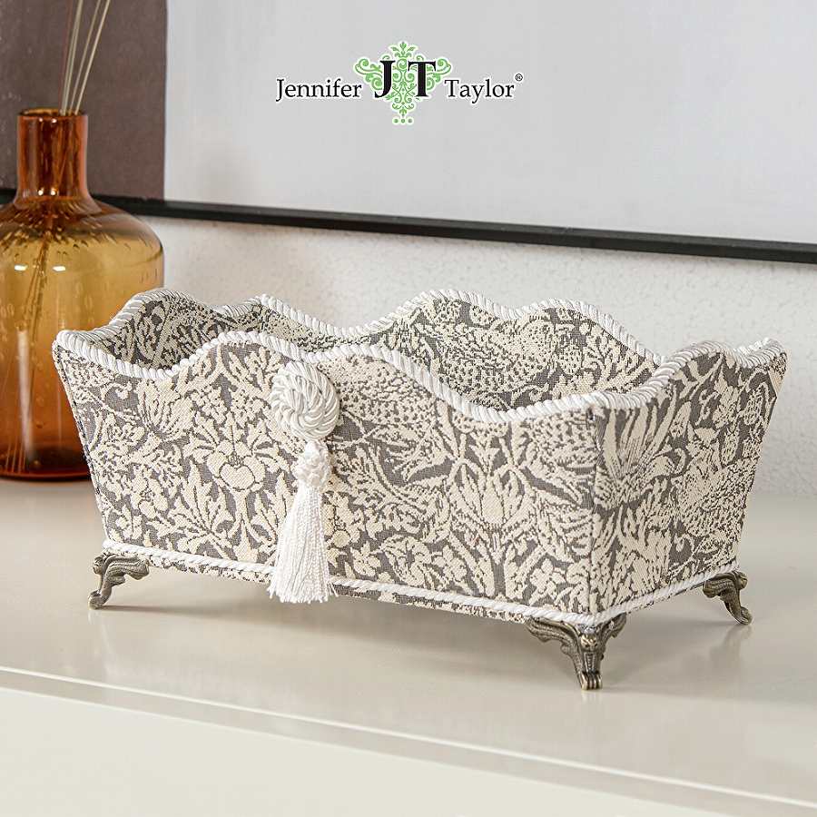 ジェニファーテイラー 脚付き小物入れ  いちご泥棒 グレー Strawberry Thief GR Jennifer Taylor 33201BX