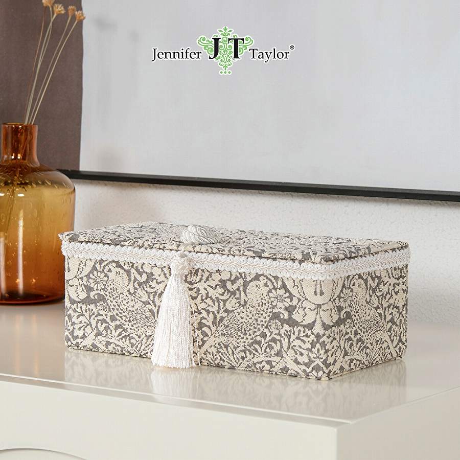 新品最終お値下げJennifer Taylorボックス3ヶセットいちご泥棒グレー いちご泥棒グレー