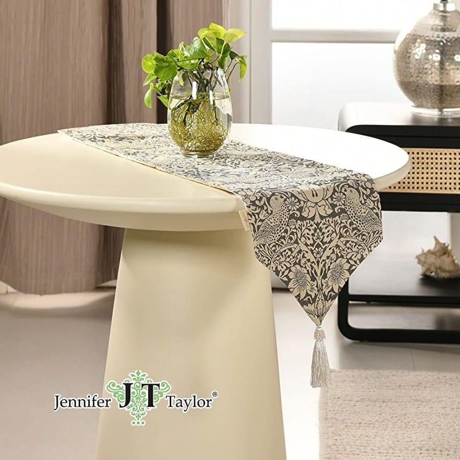 ジェニファーテイラー テーブルランナー 120cm いちご泥棒 グレー Strawberry Thief GR JenniferTaylor 33198TR