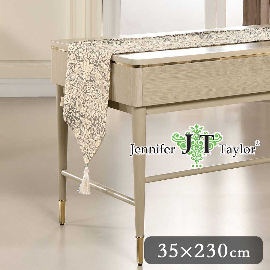 ジェニファーテイラー テーブルランナー 230cm いちご泥棒 グレー Strawberry Thief GR JenniferTaylor 33197TR