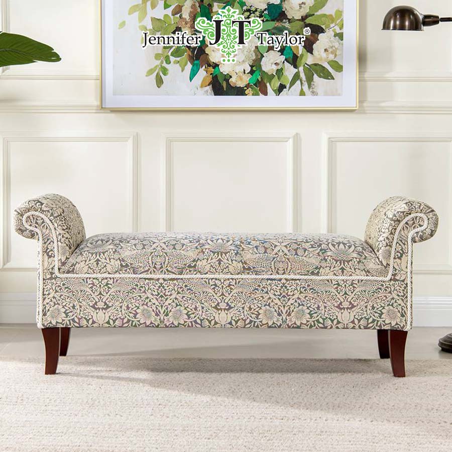 ジェニファーテイラー ロールアームベンチ Strawberry Thieif GR いちご泥棒 グレー 33031RB-VI04