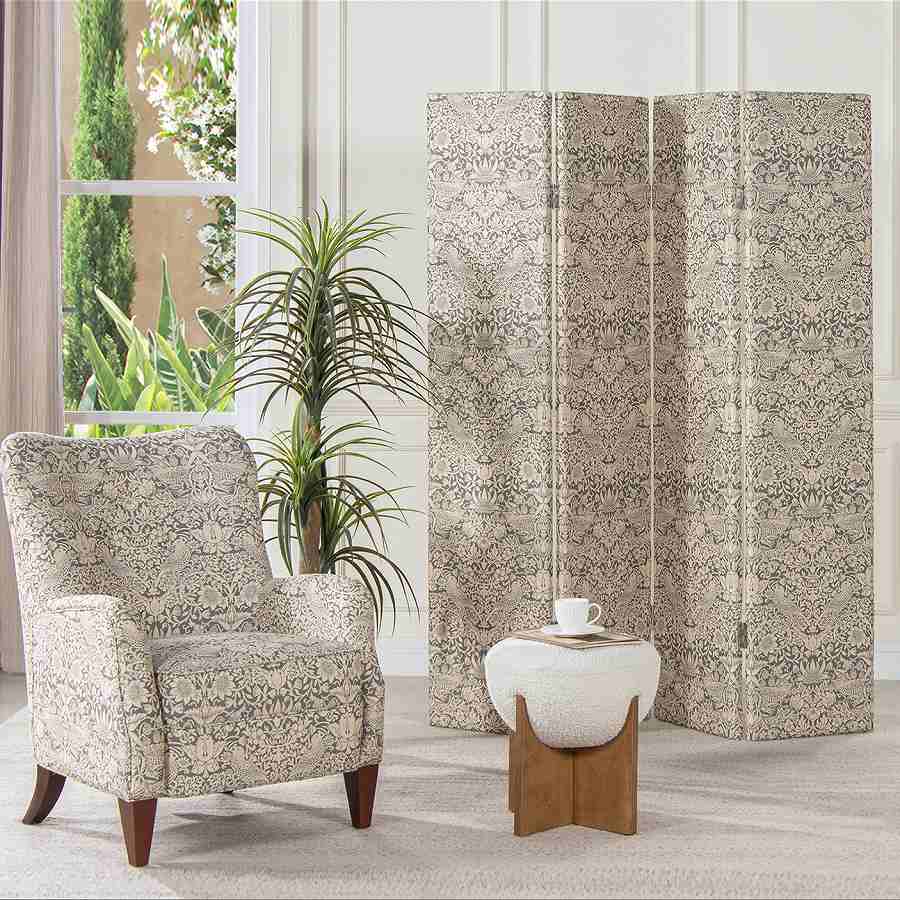 ジェニファーテイラー スクリーン 間仕切り パーテーション いちご泥棒 グレー Strawberry Thief GR Jennifer Taylor 33207SN