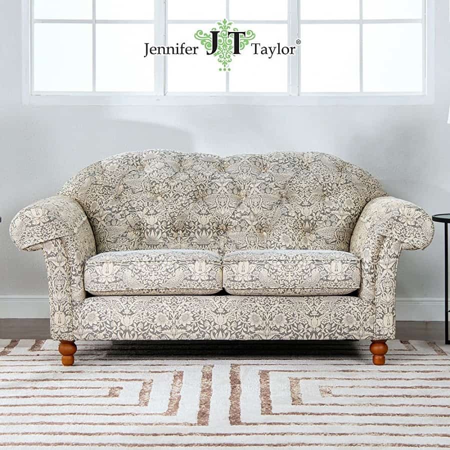 ジェニファーテイラー 2人掛けソファ いちご泥棒 グレー Arabelle 幅175cm 33194LS