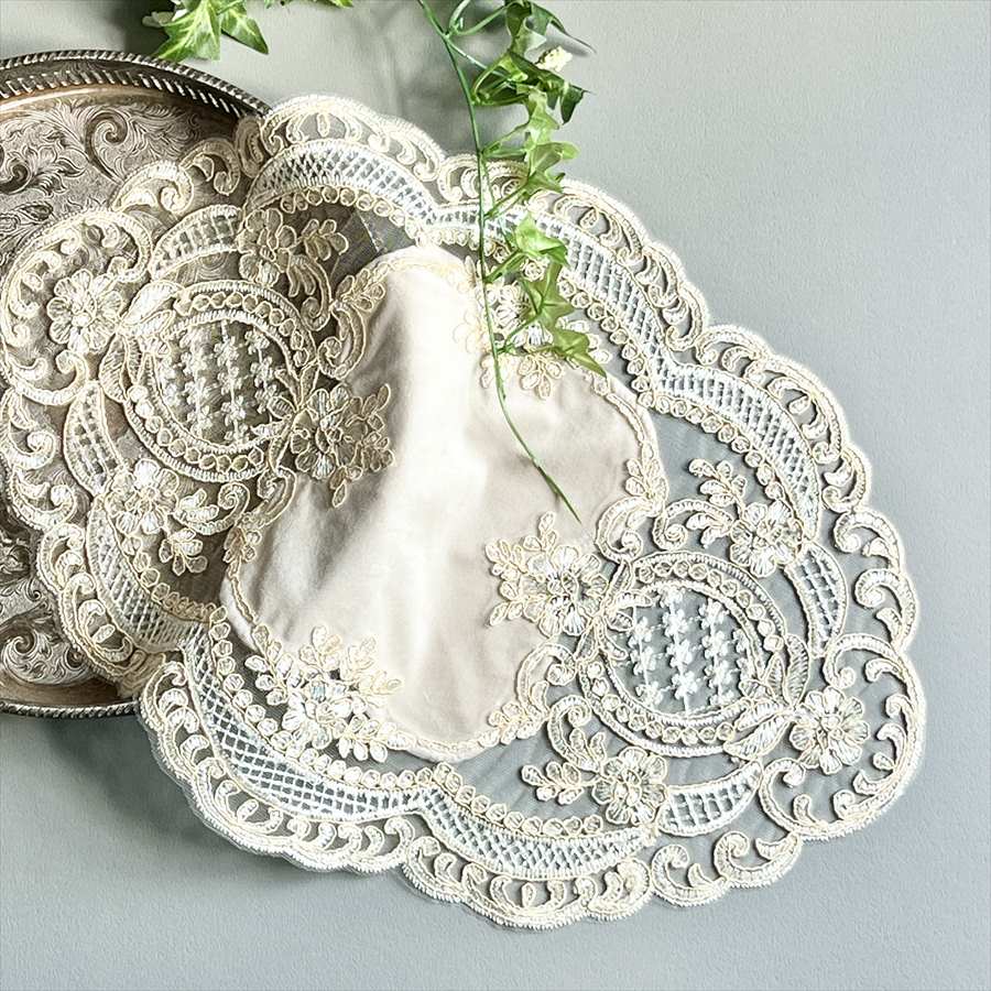 【送料無料レース】ドイリー 30×45cm イタリアンレース