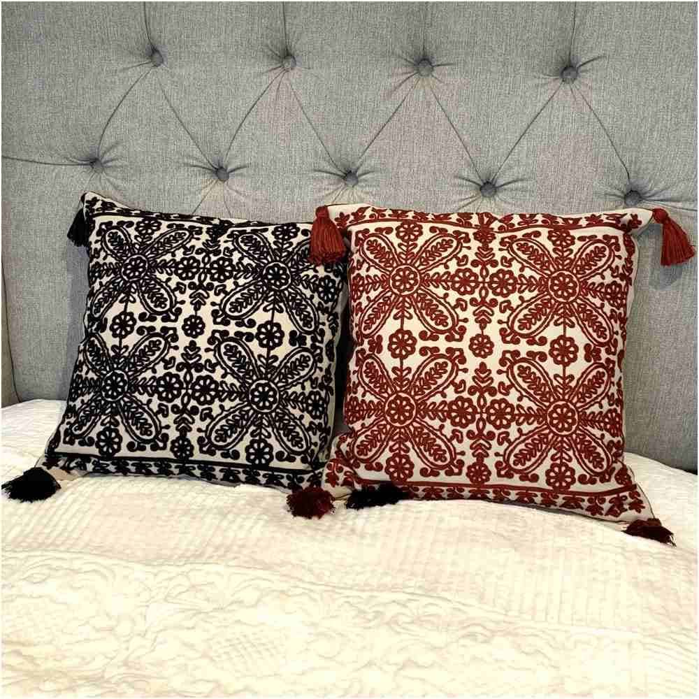 クッション 正方形 40x40cm フレンチインテリア 2色展開