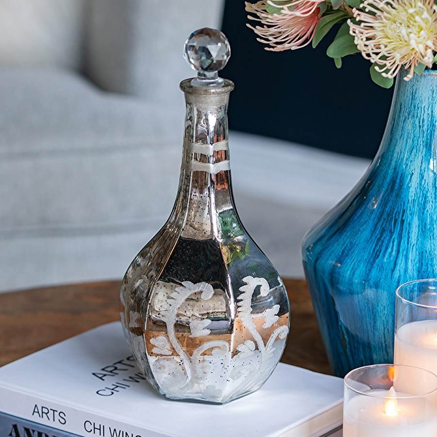 クラシックモダン 蓋付き瓶 ガラス