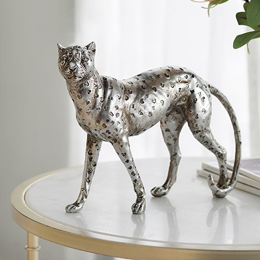 動物 アニマル レオパード スタンディング 豹 置物 オブジェ