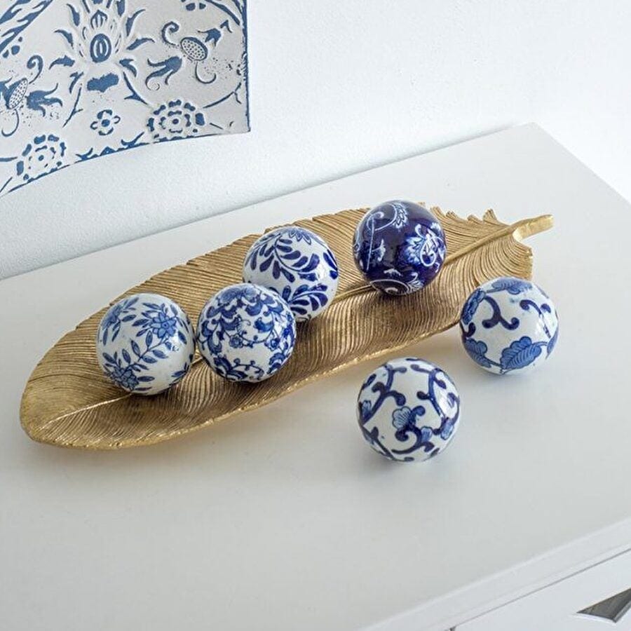 シノワズリ 陶磁器ボール 6個セット