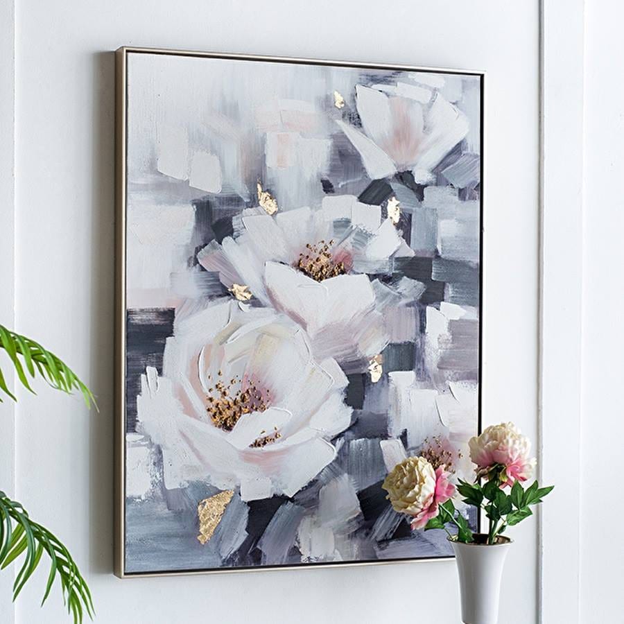 クラシックモダン 花油絵 ウォールアート