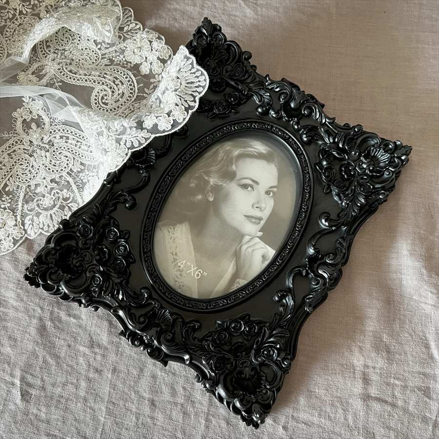 写真立て  縦横両用 長方形 ブラックフォトフレーム