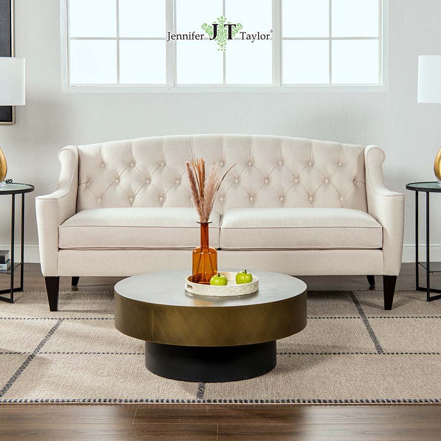 ジェニファーテイラー 3人掛けソファ KEN リネン風ベージュ 幅188cm 36031SF-970