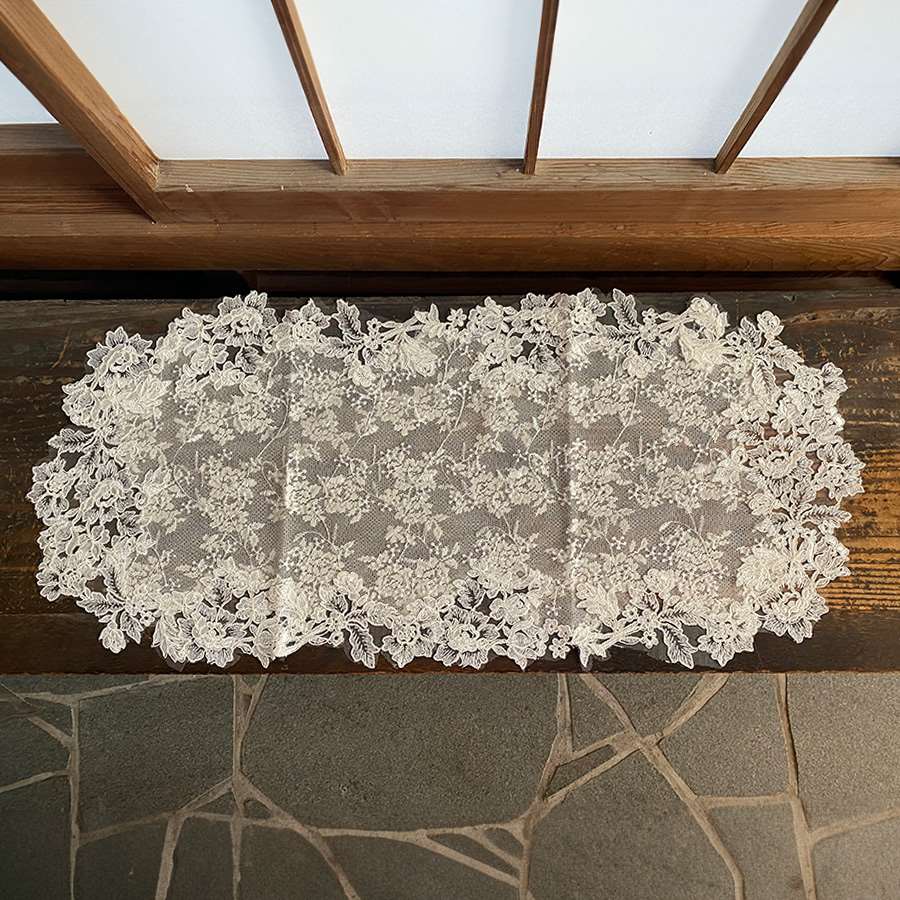 3サイズ展開 rose flote ローズフロテシリーズ テーブルセンター35x80cm