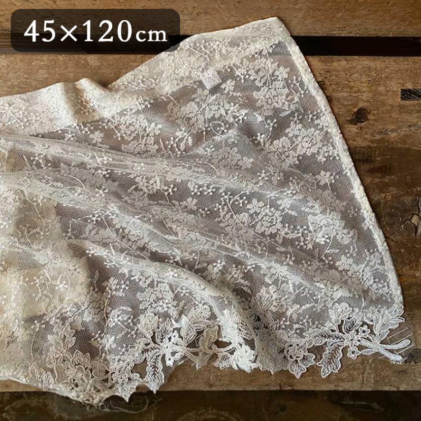 カフェカーテン 高さ45x幅120cm rose flote オフホワイト