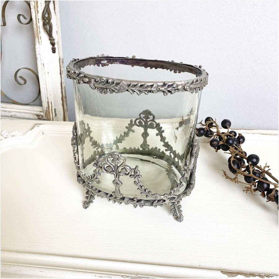 クラシック 小物入れ シルバー オーバル