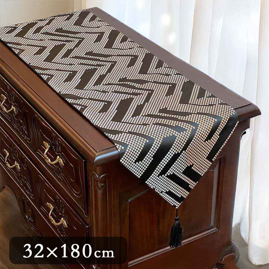 テーブルランナー ブラック 32×180cm